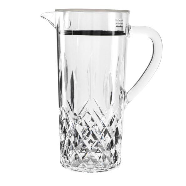 ACRYLIC JUG DIAMOND CUT W/Sealed CAP 1PC