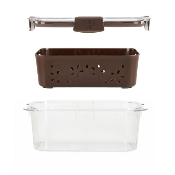 K N H LUXURY TRANSPARENT STRAINER+STORAGE BOX 1 LTR